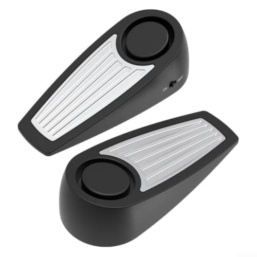 Door Stop Alarm 130dB Loud Security Device Vibration Sensor Anti-Theft Wedge for Hotel Travel Home Apartment Dorm Safety Non-Slip Base(Black) — view 3