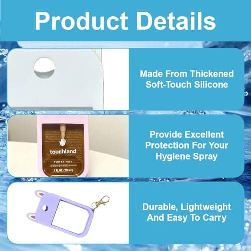 2 Pack Hand Sanitizer Holder – Portable Silicone Hand Sanitizer Case with Keychain for 1 fl oz Spray, Travel & Everyday Carry Sanitizer Accessory, Soft Touch Protective Holder (Black, White) — view 3