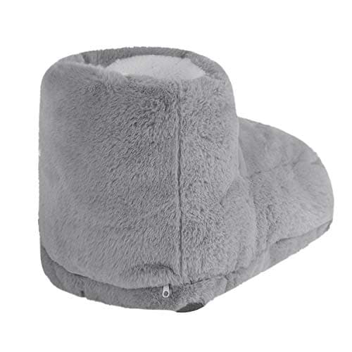 Furry USB Electric Heated Foot Warmers Winter Home Office Thick Plush Foot Heater Thermal Heating Pad Cushion Heat Therapy Feet Warmer Boots Shoes for Men Women — view 4