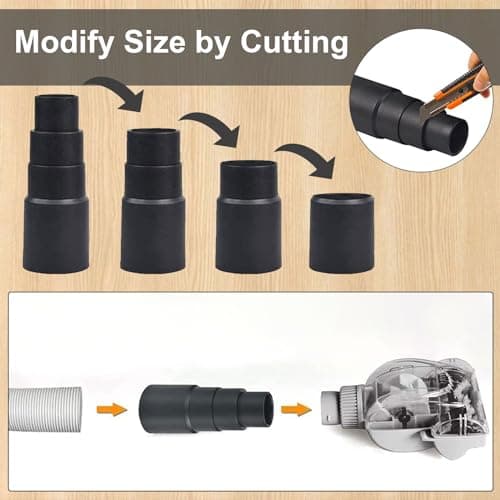 3 Pcs Universal Vacuum Adapter,Vacuum Clearner Adapter for Power Tools,Sander Dust Extraction Hose Adaptor for Makita Random Orbital Sander, Jigsaw, Circular Saw Reducer Accessories — view 4