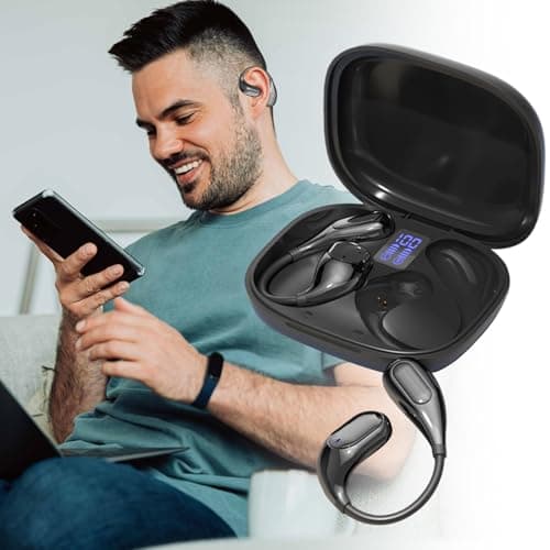 Sucritude Open Ear Headphones Sports Headphones Over Ear Wireless — view 3
