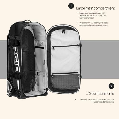 OGIO RIG 9800 Ultra-Tough and Protective (123 Litre Capacity) Wheeled Travel Bag Suitcase, Black — view 5
