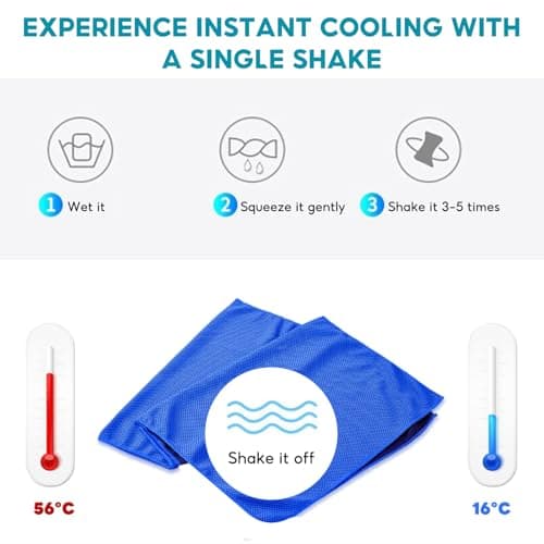 HXSYKJDM Cooling Towels 3 Pack, Green Grey Blue — view 3