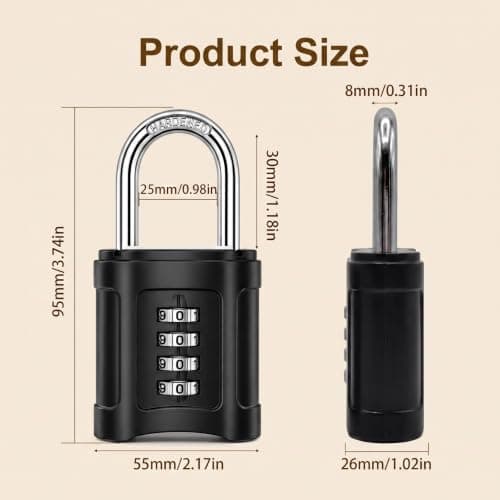 Combination Padlock CP40 55mm Medium Lock for Gates, Fences, Lockers — view 2