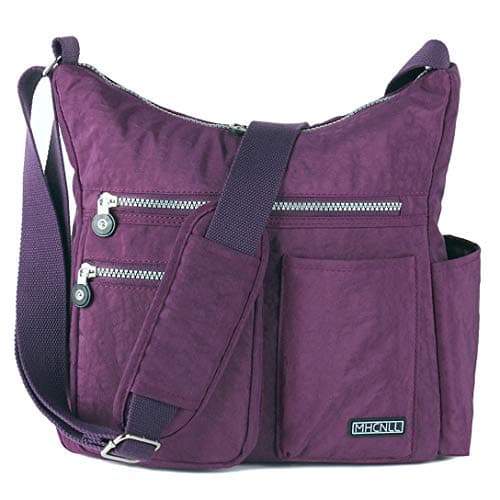 MHCNLL Crossbody Bag with Anti Theft RFID Pocket - Women Lightweight Water-Resistant Purse (Purple)
