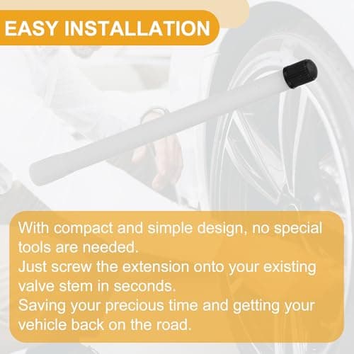 Partuto 20pcs 150mm 180 Degree Tyre Valve Inflation Adapter for Car — view 6