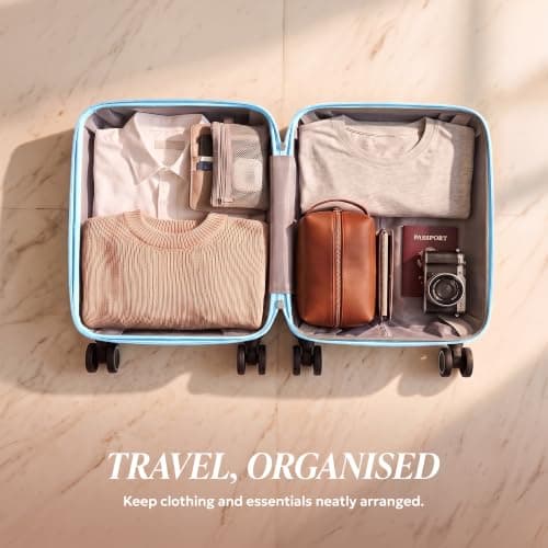 LUGG 15inch Vacay Suitcase ABS Luggage, Aluminium Trolley Handle, 360° Spinner Wheels, Water-Resistant & Durable Material - Airline Compatible (45 x 20 x 33cm) — view 6