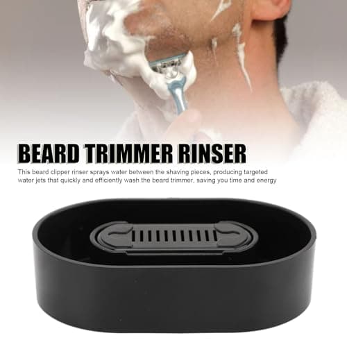 Naroote Push Beard Cleaner Agent, Chin Cutter Portable Size Water Saving for Use on Travel (Black) — view 4