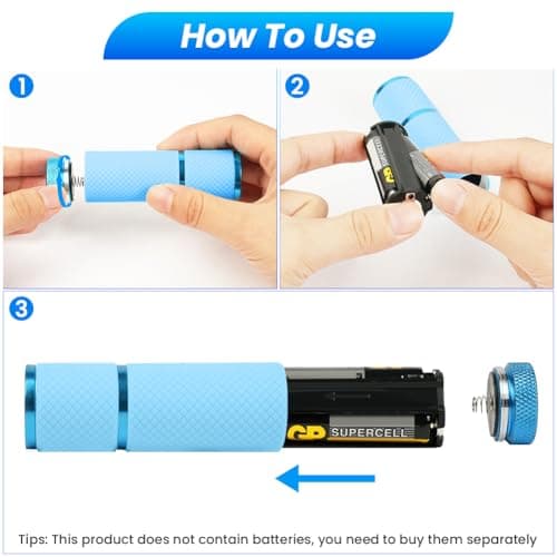 AXFEE 2PCS Small Torch, Battery Operated Torch,Flashlight-Torchs with 9 LED — view 5
