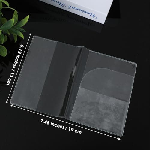 Sorcristy 6PCS Clear Passport Sleeve, Waterproof Plastic Passport Holder, Passport Protector for Travel, Transparent Passport Cover Water & Dust Proof, Anti-Scratches — view 2