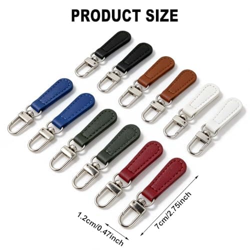 12 Pcs Zipper Pull Replacement, Detachable Zipper Repair Kit — view 3