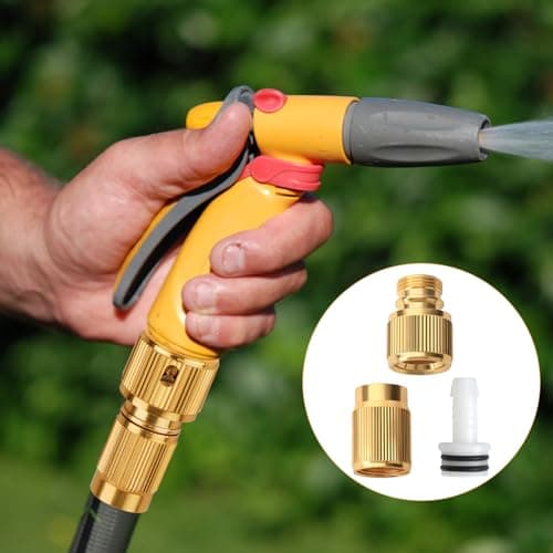 Jesiah 2Pcs Brass Expandable Hose Repair Kits, Garden Aluminium Stretch Hose Repair fittings Water Hose Quick Connector 3/4" Tap Adaptors for Car Wash High Pressure Water Gun — view 6