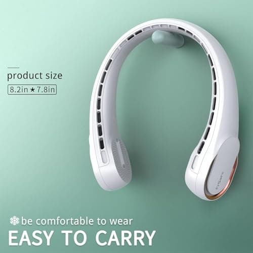 FrSara Neck Fan, Portable Personal Fan Strong Wind, 4000mAh, 360° Cooling — view 3