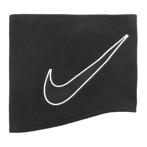 NIKE NNW9 carta Football YA Youths Fleece Neck Warmer 2.0, Black/White, One Size
