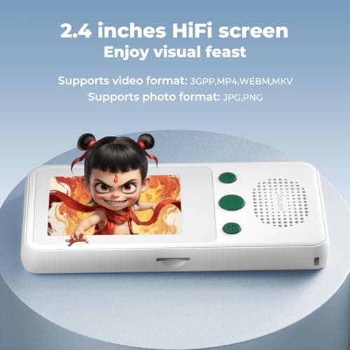 TIMMKOO MP3 Player for Kids, 2.4" Touch Screen MP3 Players with Bluetooth, 65H Playback Portable Music Player with Speaker, Support TF Card Up to 128GB — view 3