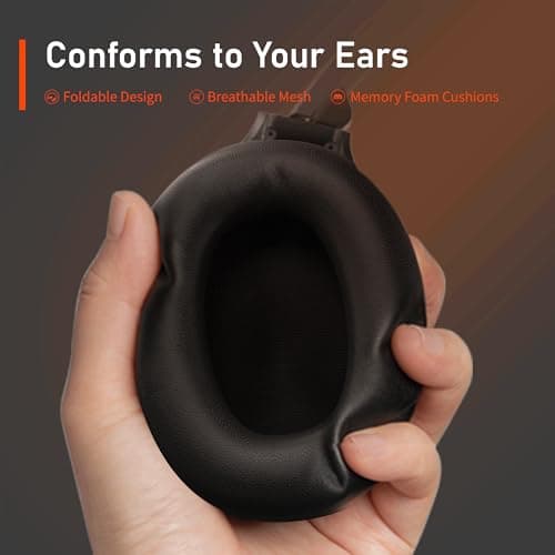 Rebocico Active Noise Cancelling Headphones Wireless Bluetooth Over Ear — view 5