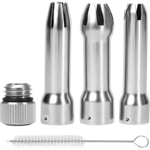 YRREATY Nozzle Cream Dispenser Nozzles Stainless Steel Tulip Star Set