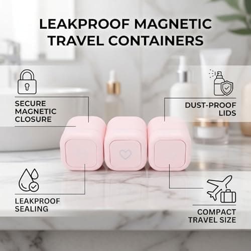 Srliya 3pcs Magnetic Travel Capsules Magnetic Containers with Lids (B) — view 6