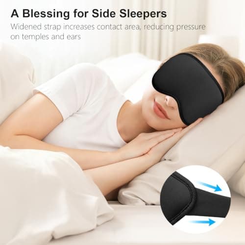Gritin 100% Light Blocking Sleep Masks for Men&Women-Zero Eye Pressure Mask — view 5