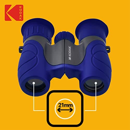 KODAK BCS100 Kids Binoculars 8x, Compact and Ergonomic Binoculars, Soft Rubber, Strap and Carrying Case Included - Blue, Ideal for Boys and Girls 3 to 12 Years, Outdoor Games and Observation — view 3