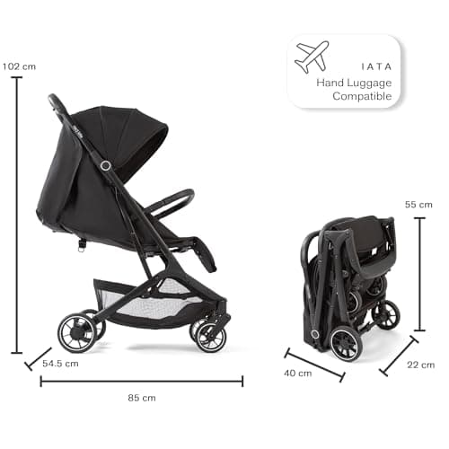Red Kite Push Me Explor Cabin Sized Compact Fold Stroller – Black — view 4