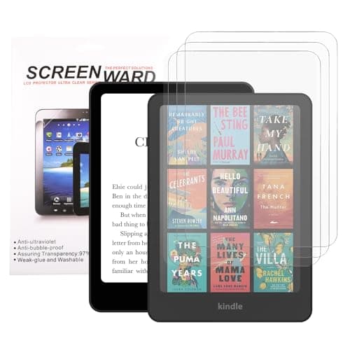 BHHB Pack of 3 Screen Protectors Compatible with Kindle Paperwhite 7 Inch 12th Generation 2024 and Kindle Colorsoft Signature Edition, 2025 Anti-Glare Screen Protector PET Screen Protector Full