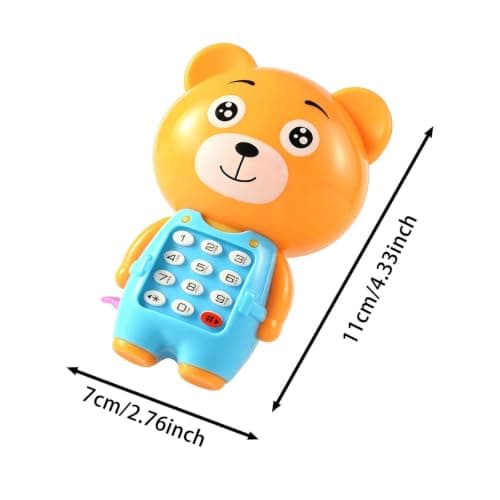 Outdoor Play Baby Cell Phone With Lights And Music Cell Phone For 6 To 24 Months Early Learning Educational Mobile For Toddlers 1 2 3 Year Old Boys Girls (Sky Blue, 11X7cm) — view 5