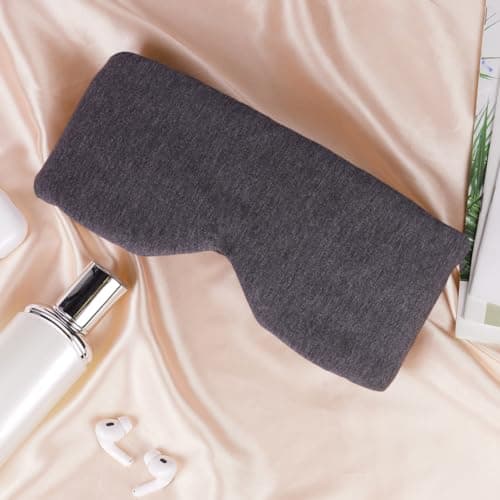 ACWOO Cotton Sleep Mask, Light-Blackout Sleeping Mask with Storage Pouch, Super Soft and Comfortable Eye Blinder, Sleeping Aid Eye Mask for Women & Men, Nap, Travel, Gifts, Meditation, Shift Work — view 5