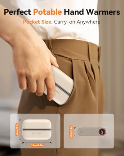 Hand Warmers Rechargeable 2 Packs, 8000mAh Long Lasting — view 6