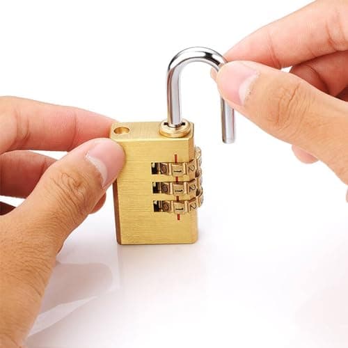 Combination Padlock - Padlock with Code 3 Digit Heavy Duty Security Padlock Luggage Lock for School Gym Locker, Shed, Cabinet, Tool Box — view 5