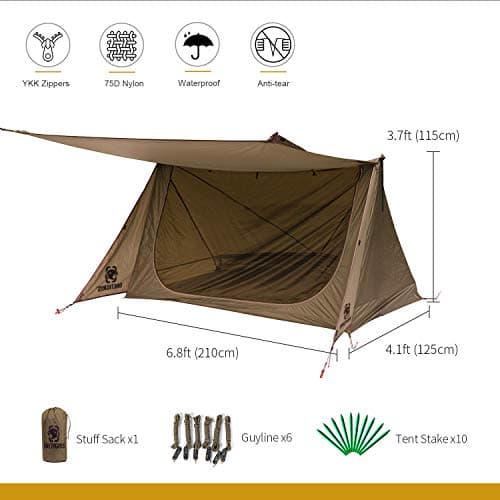 OneTigris Backwoods Bungalow Ultralight Bushcraft Shelter 2.0 — view 6