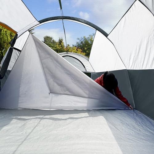 CAMPROS CP 6-8 Person Camping Tent, Large Family Tent, 427 x 274 x 183 cm, 2 Rooms with Divider, Comfortable Height, Quick Assembly in 5 Minutes, Ventilated, Outdoor Family — view 4