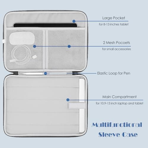 ProElife Sleeve Case for MacBook Neo & Air 13'' M5 M4, Retractable Handle — view 3