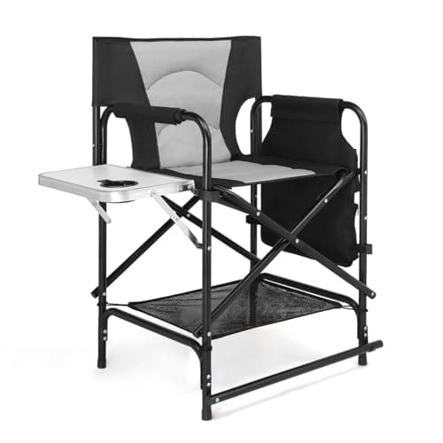 Bonnlo Directors Chair with Side Table & Storage bag,Portable Camping Chair