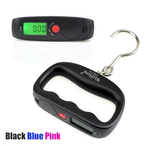 Pink Electronic Luggage Scale with Hook Handheld Digital Scale LCD Display Weight Measuring Tools for Home, Traveling, Shopping — view 4