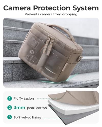bagsmart DSLR Camera Bag, Shockproof Camera Sling Bag for Mirrorless Camera — view 4