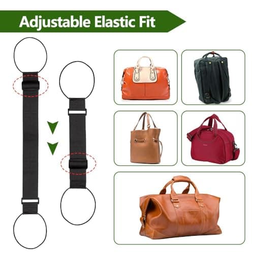 4 Pieces Adjustable Small Luggage Strap Elastic Fastening Connector Straps — view 5