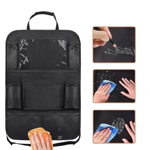 ZIOYANE Car Seat Organiser - Waterproof Automotive Backrest Protector, Ideal Car Storage Organiser for Kids Snacks, Toys & Devices, Durable Vehicle Seat Back Organizer Bag — view 5