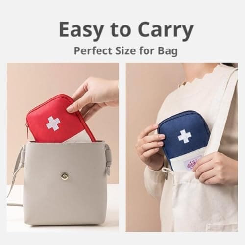 2 PCS Travel Medicine Bag Portable Mini First Aid Kit Empty Storage Bag — view 4