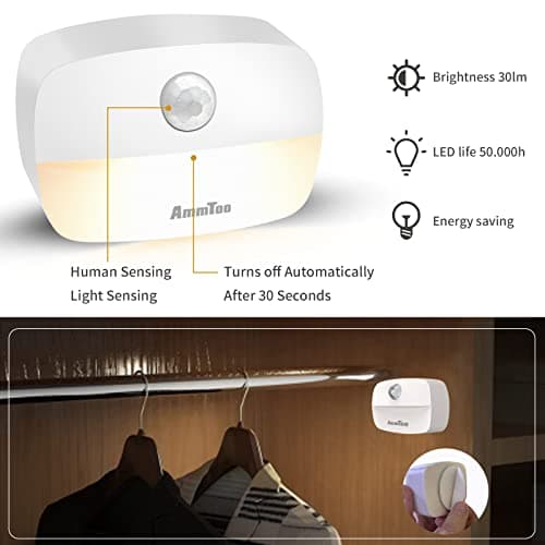 Motion Sensor Night Lights 8 Pack, Battery Powered Sensor Night baby lamp — view 2
