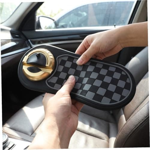 LIGHTAOTAO Multi-function Non Slip Car Pad with Rotating Adjustable Phone Holder Dashboard Anti-slip Mat and Parking Sign Plate Portable Car Organizer for Road Trips and Vehicle Accessories — view 6