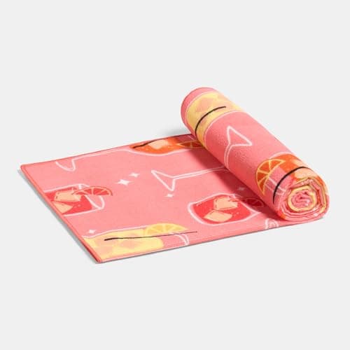 OHS Microfibre Beach Towel Orange Spritz, Super Soft Quick Dry Sand Free Beach Towels for Adults Large Lightweight Compact Pool Swim Summer Essentials Travel Towel, Pink - 71 x 152cm — view 3