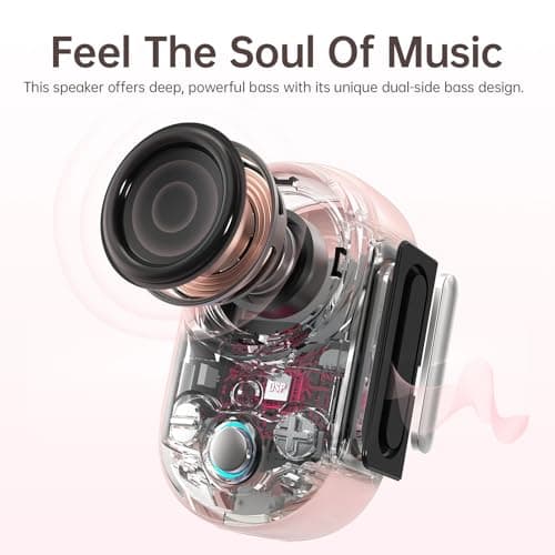 Divoom Itour-S Portable Mini Wearable Bluetooth Speaker, Big Audio and Punchy Bass,Clip-On Design, IP67 Waterproof and Dustproof,10 Hours Playtime,Outdoor Speaker for Home Travel Office (Pink) — view 2