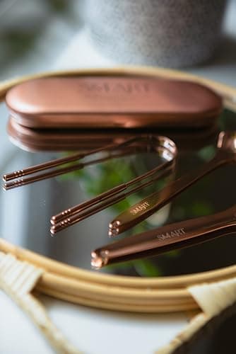 Premium Copper Tongue Scraper Kit - 100% Pure Copper for Fresh Breath & Oral Hygiene - Includes Travel Case, 3 Different Designs Included Tongue Cleaner, Oral Hygiene, Antibacterial, eco Friendly — view 3