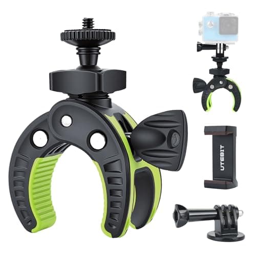 UTEBIT Motorcycle Phone Holder, Aluminium Alloy Max Opening 45mm