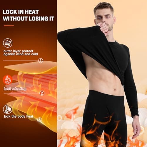 BAMBOO COOL Base Layer Men Mens Thermals Underwear Bamboo Baselayer Set — view 3