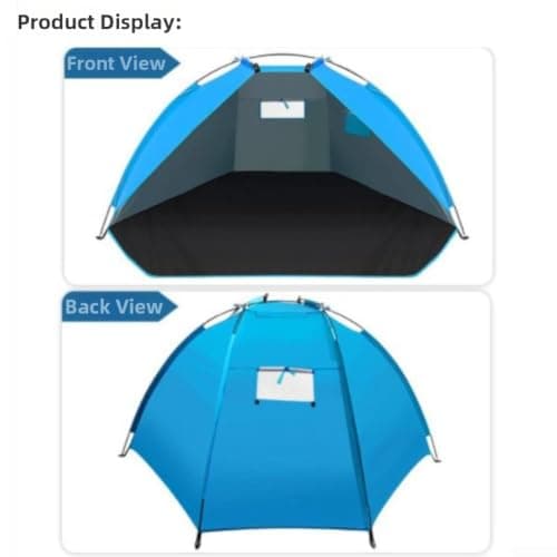 Waterproof Tent 2 Man Windproof Camping Dome with Easy Assemble Design for Backpacking Travel Garden - Oxford Fabric Sun Shelter 220x120x120cm(camouflage color 220 * 120 * 120cm) — view 4