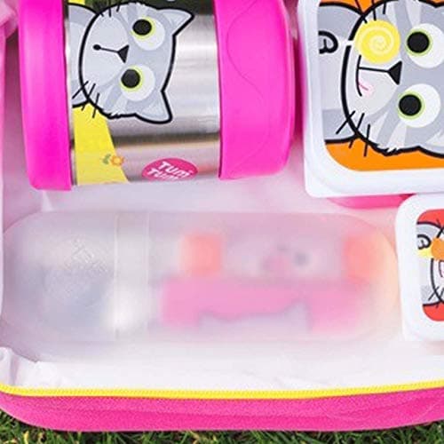 TUM TUM Toddler Cutlery Set with Travel Case, 3 Pcs Kids Cutlery Set Stainless Steel Includes 1 x Fork/Spoon/Knife, Kids Travel Cutlery Sets, BPA Free (Bluebell The Cat) — view 4