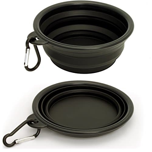 iGadgitz Set of 2 Foldable Travel Silicone Dog Bowl Food Water Feeding Portable Dish for Pet — view 2
