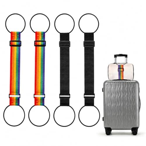 Kynoz 4PCS Luggage Connector Straps for Suitcases, Adjustable Travel Straps